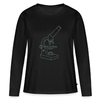 Microscope - Women's Premium Organic Long Sleeve Shirt - black - Front - Julia (174cm)