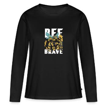 Bee Brave Be Brave - Women's Premium Organic Long Sleeve Shirt - black - Front - Julia (174cm)