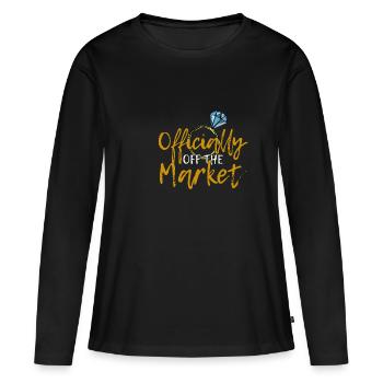 Marché anneau mariée mariage mariage - T-shirt manches longues Premium bio Femme - noir - Devant - Julia (174cm)