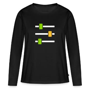 Mixer - Women's Premium Organic Long Sleeve Shirt - black - Front - Julia (174cm)