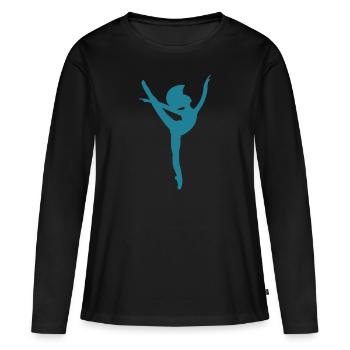 Ballet - T-shirt manches longues Premium bio Femme - noir - Devant - Julia (174cm)