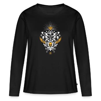 paris Je t'aime - T-shirt manches longues Premium bio Femme - noir - Devant - Julia (174cm)