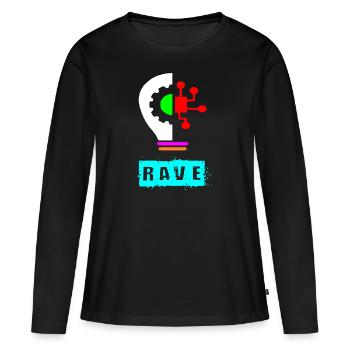 Ampoule de rave - T-shirt manches longues Premium bio Femme - noir - Devant - Julia (174cm)