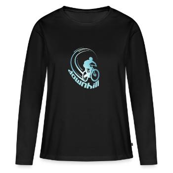 VTT de descente VTT - T-shirt manches longues Premium bio Femme - noir - Devant - Julia (174cm)