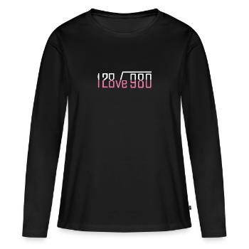 Formel der Liebe - Formule d’amour - T-shirt manches longues Premium bio Femme - noir - Devant - Julia (174cm)