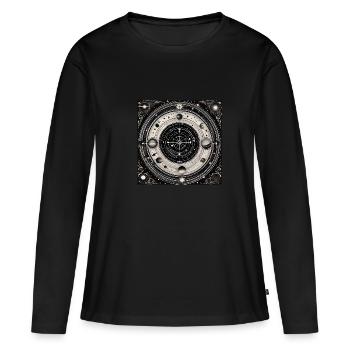 Dartboard Odyssey - Women's Premium Organic Long Sleeve Shirt - black - Front - Julia (174cm)