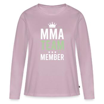 Mma Team - Frauen Premium Bio Langarmshirt - Altrosa - Vorne - Julia (174cm)