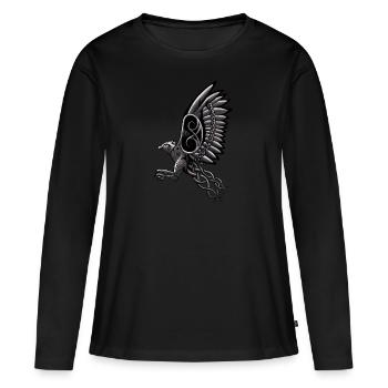 Celtique Harpyie (Vintage) - T-shirt manches longues Premium bio Femme - noir - Devant - Julia (174cm)