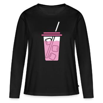 Milkshake Drink Été - T-shirt manches longues Premium bio Femme - noir - Devant - Julia (174cm)