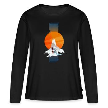 Snowboard Yéti - T-shirt manches longues Premium bio Femme - noir - Devant - Julia (174cm)