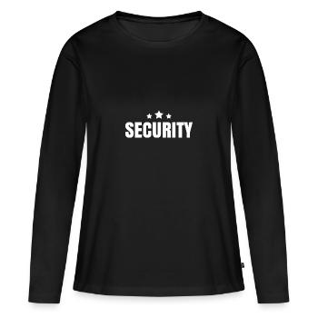Sécurité Portier Sécurité - T-shirt manches longues Premium bio Femme - noir - Devant - Julia (174cm)
