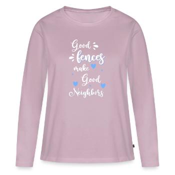 Neighbor's house - Women's Premium Organic Long Sleeve Shirt - dusky pink - Front - Julia (174cm)