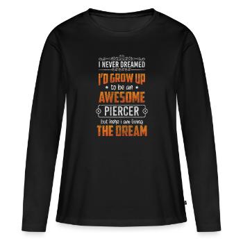 Künstler Kunst Stecker - Frauen Premium Bio Langarmshirt - Schwarz - Vorne - Julia (174cm)