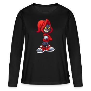 Little Devil - Frauen Premium Bio Langarmshirt - Schwarz - Vorne - Julia (174cm)