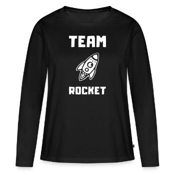 rakete team rocket - Frauen Premium Bio Langarmshirt - Schwarz - Vorne - Julia (174cm)