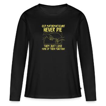 Nombre d’or mathématique de la géométrie de Fibonacci - T-shirt manches longues Premium bio Femme - noir - Devant - Julia (174cm)