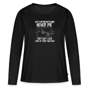 Nombre d’or mathématique de la géométrie de Fibonacci - T-shirt manches longues Premium bio Femme - noir - Devant - Julia (174cm)