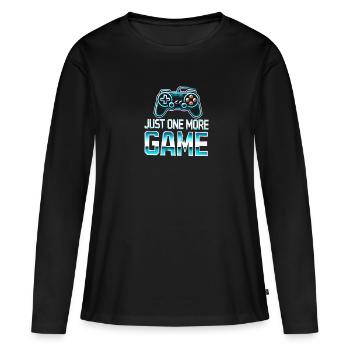 Just One More Game 🎮 - Gamer Edition - Women's Premium Organic Long Sleeve Shirt - black - Front - Julia (174cm)