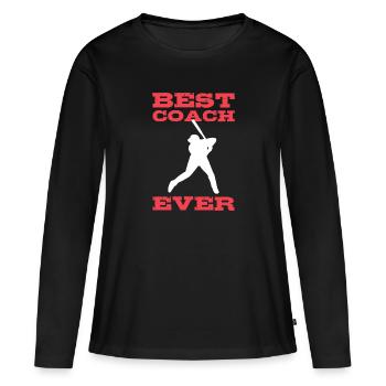 Softball Joueur Softball Entraîneur - T-shirt manches longues Premium bio Femme - noir - Devant - Julia (174cm)