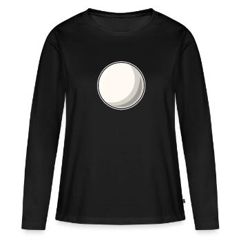 Billard weiße Billardkugel - Frauen Premium Bio Langarmshirt - Schwarz - Vorne - Julia (174cm)