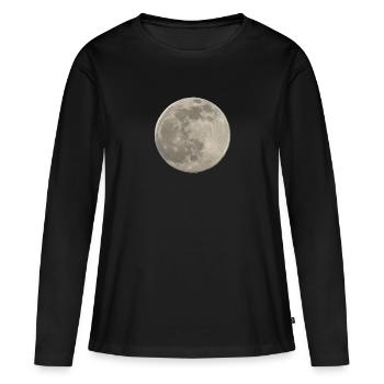 Moon - Women's Premium Organic Long Sleeve Shirt - black - Front - Julia (174cm)