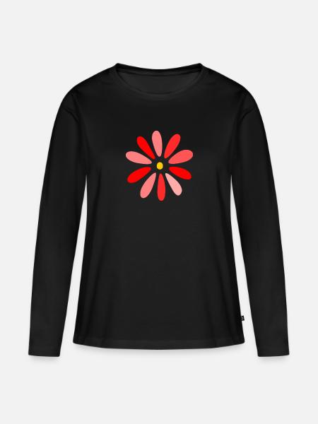 BLUME. ICH KANN NICHT. Ich arbeite im Garten. GARTEN. RUHESTAND. - Frauen Premium Bio Langarmshirt - Schwarz