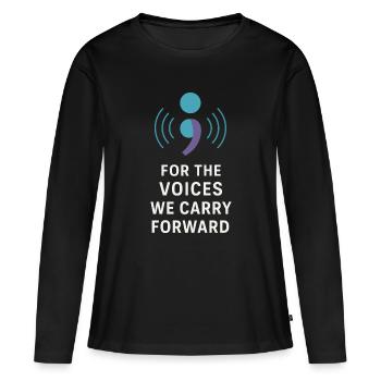 Suicide Loss Remembrance Walk Suicide - Women's Premium Organic Long Sleeve Shirt - black - Front - Julia (174cm)