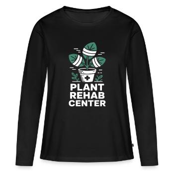Plant Rehab Center Pflanzenretter Pfnaze - Frauen Premium Bio Langarmshirt - Schwarz - Vorne - Julia (174cm)