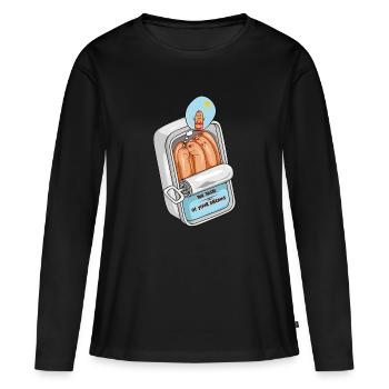 Le goût de tes rêves - T-shirt manches longues Premium bio Femme - noir - Devant - Julia (174cm)
