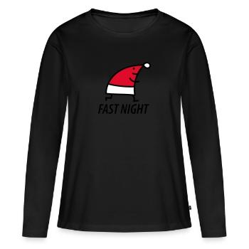 Christmas Jogging - Women's Premium Organic Long Sleeve Shirt - black - Front - Julia (174cm)