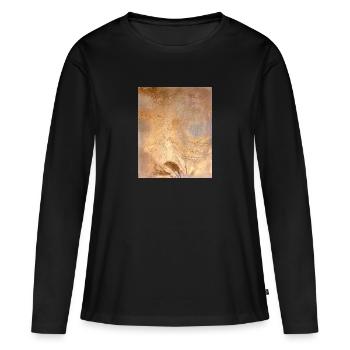Soleil d'or - T-shirt manches longues Premium bio Femme - noir - Devant - Julia (174cm)