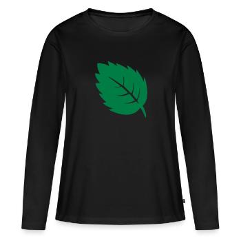 leaf leaf - Women's Premium Organic Long Sleeve Shirt - black - Front - Julia (174cm)