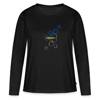 Geschenk für Andrey - Frauen Premium Bio Langarmshirt - Schwarz - Vorne - Julia (174cm)