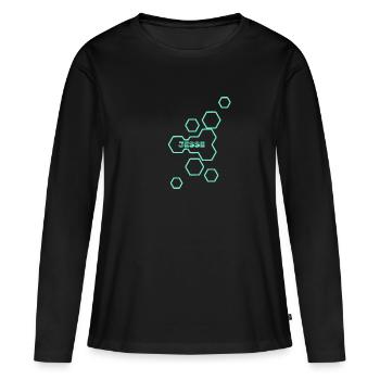 Name Jesse - Frauen Premium Bio Langarmshirt - Schwarz - Vorne - Julia (174cm)