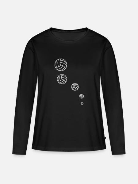 Volleyball - Frauen Premium Bio Langarmshirt - Schwarz