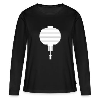 Lampe de lanterne d'Asie - T-shirt manches longues Premium bio Femme - noir - Devant - Julia (174cm)