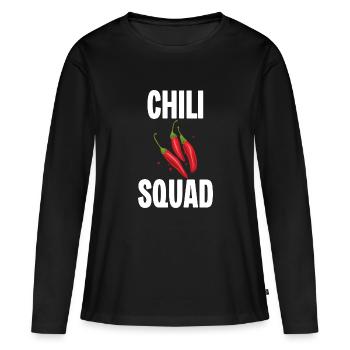 Chili Squad - Frauen Premium Bio Langarmshirt - Schwarz - Vorne - Julia (174cm)