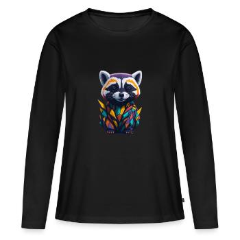 Raco laveur 2 - T-shirt manches longues Premium bio Femme - noir - Devant - Julia (174cm)