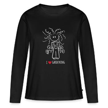 I love gardening for every fan of gardening - Women's Premium Organic Long Sleeve Shirt - black - Front - Julia (174cm)