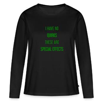 Keine Macken, nur Special Effects! - Frauen Premium Bio Langarmshirt - Schwarz - Vorne - Julia (174cm)