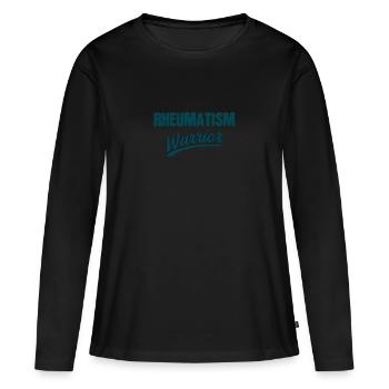 Rheumatism joint disease fighter Funny saying - Women's Premium Organic Long Sleeve Shirt - black - Front - Julia (174cm)