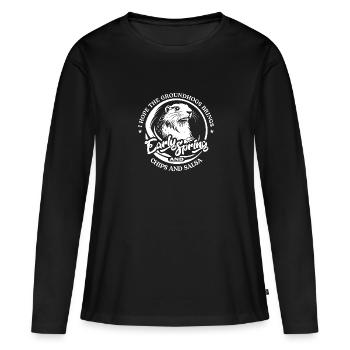 Le vœu de la marmotte pour le printemps précoce et les frites et - T-shirt manches longues Premium bio Femme - noir - Devant - Julia (174cm)