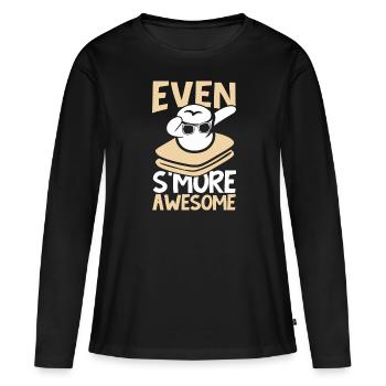 Encore plus génial Dabbing Marshmallow Camping Cam - T-shirt manches longues Premium bio Femme - noir - Devant - Julia (174cm)