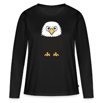 Oiseau aigle - T-shirt manches longues Premium bio Femme - noir - Devant - Julia (174cm)