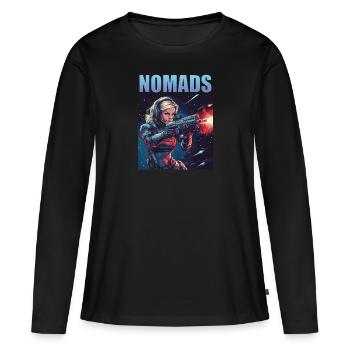 Blaster Girl 2 - Frauen Premium Bio Langarmshirt - Schwarz - Vorne - Julia (174cm)