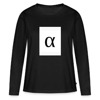Alpha - T-shirt manches longues Premium bio Femme - noir - Devant - Julia (174cm)