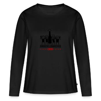 Enterrement de vie de garçon Équipage Enterrement de vie de garçon - T-shirt manches longues Premium bio Femme - noir - Devant - Julia (174cm)