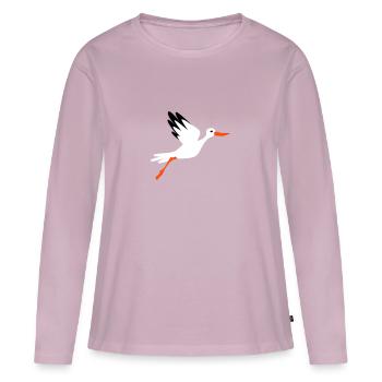 Storch - Frauen Premium Bio Langarmshirt - Altrosa - Vorne - Julia (174cm)