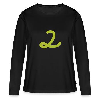 2 Numéro deux - T-shirt manches longues Premium bio Femme - noir - Devant - Julia (174cm)