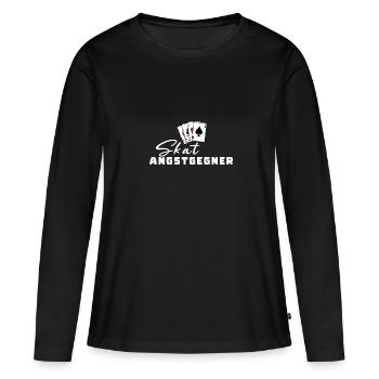 Skat Fear Opponent - Women's Premium Organic Long Sleeve Shirt - black - Front - Julia (174cm)